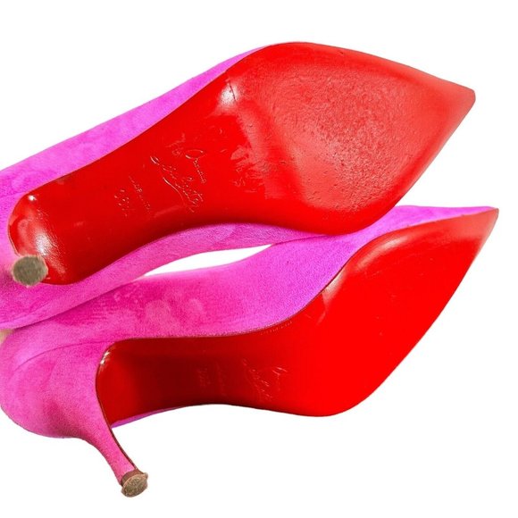 Christian Louboutin Fuchsia Heels with Sparkling Accents - Picture 14 of 16